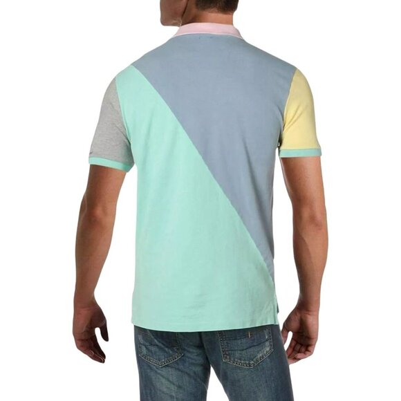 POLO RALPH LAUREN Men's Classic Fit Graphic Mesh Polo Shirt Small, Patchwork - Picture 2 of 5